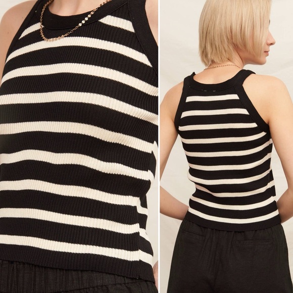 Striped Ribbed Knit Tank - Picture 2 of 2
